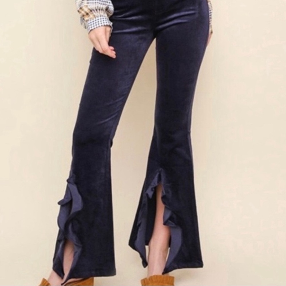 Wine/burgundy Split bellbottoms